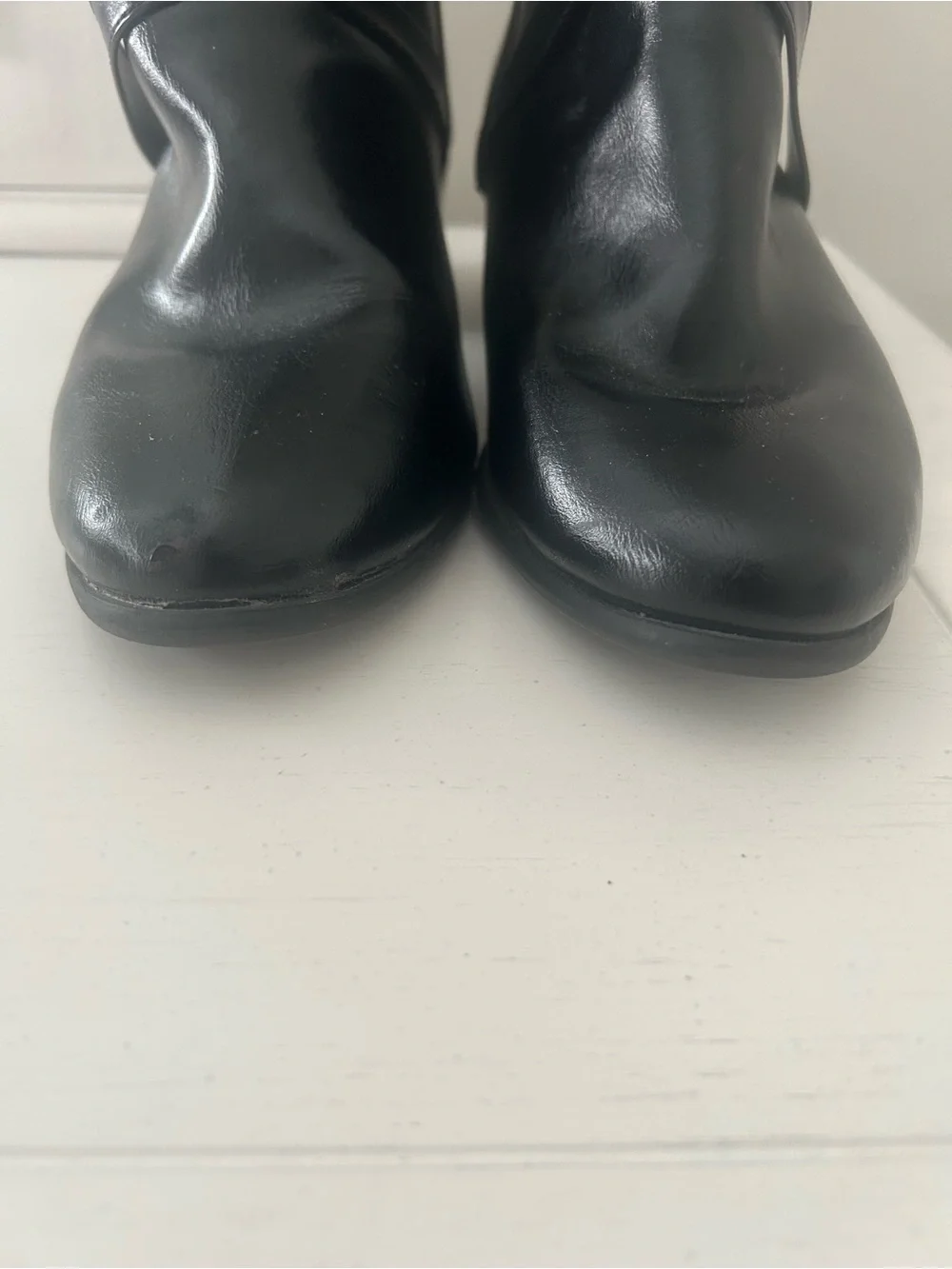 Karen Scott Black Leather Ankle Boot with Buckle Strap